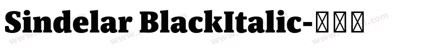 Sindelar BlackItalic字体转换